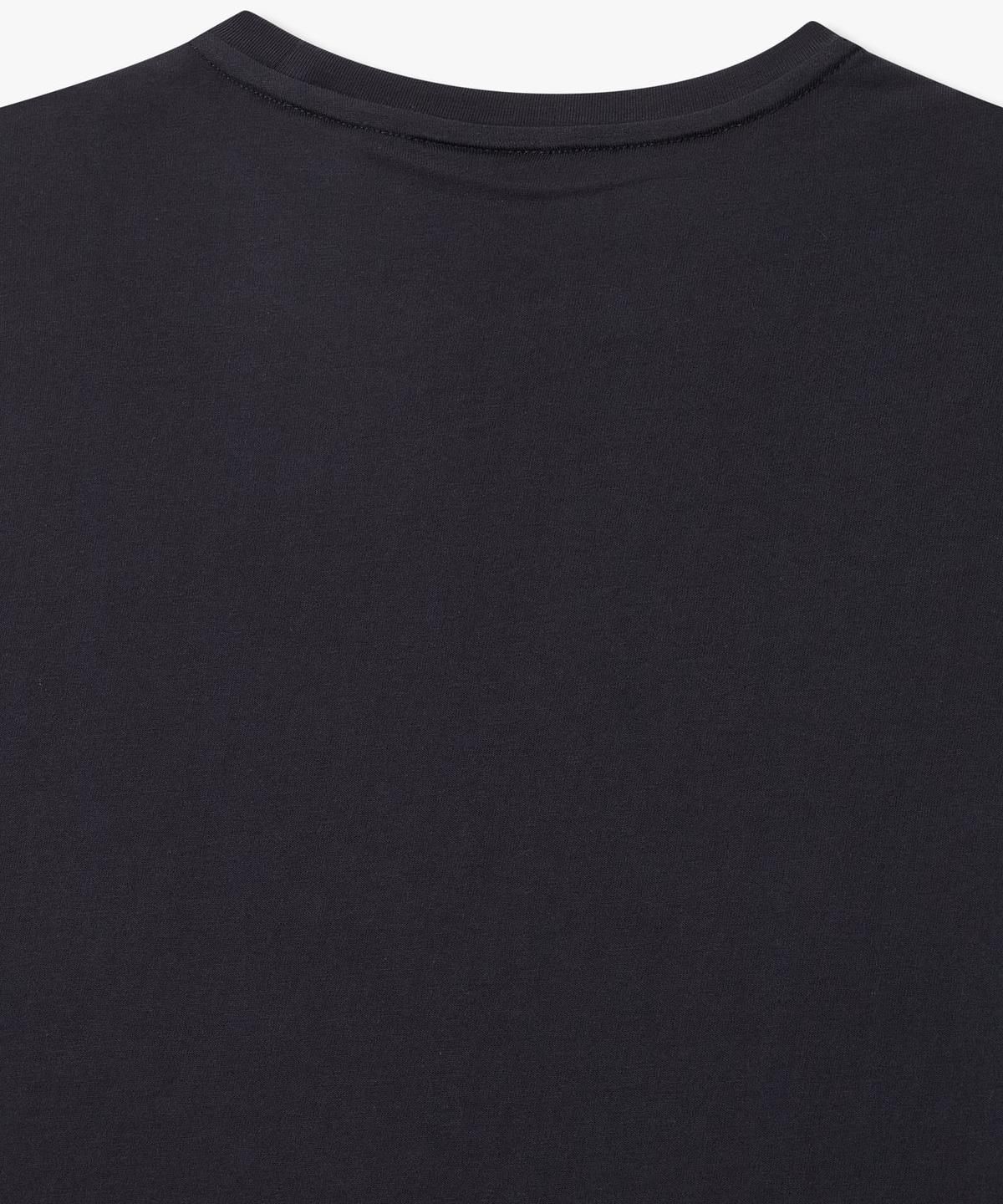 아르마니 익스체인지(ARMANI EXCHANGE) 남성 텍스처드 로고 크루넥 티셔츠 _다크 네이비_A416130009