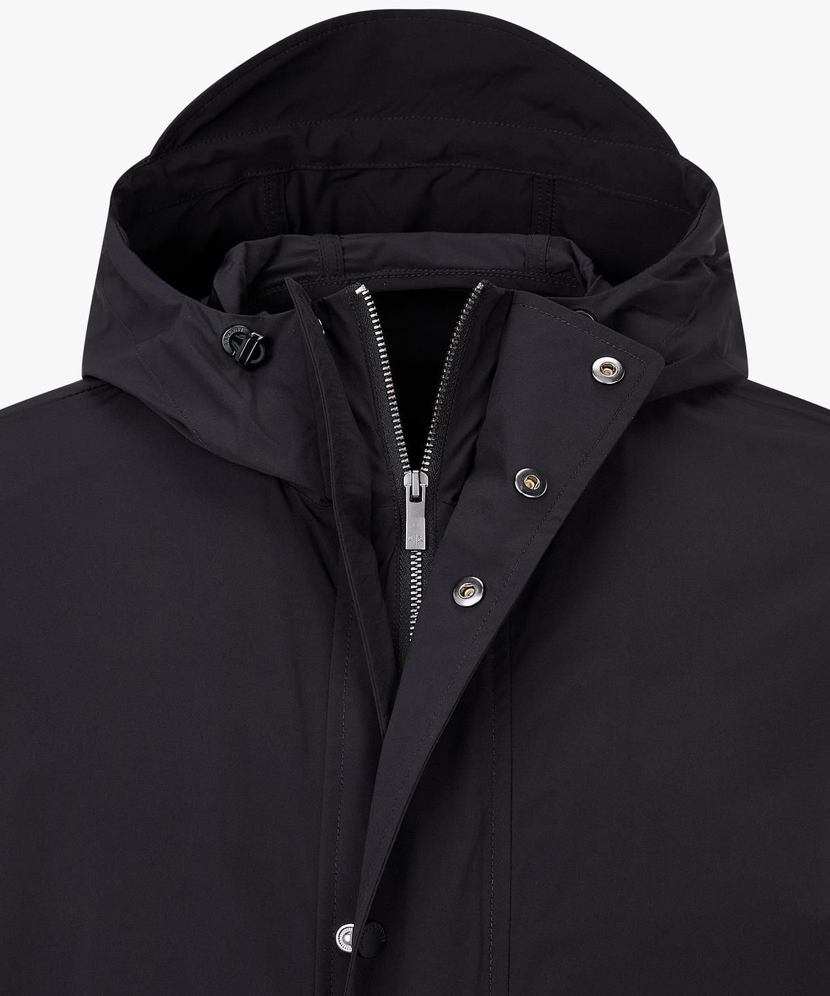 아르마니 익스체인지(ARMANI EXCHANGE) 남성 스트레치 스토퍼 후디드 자켓 _블랙_A415110006
