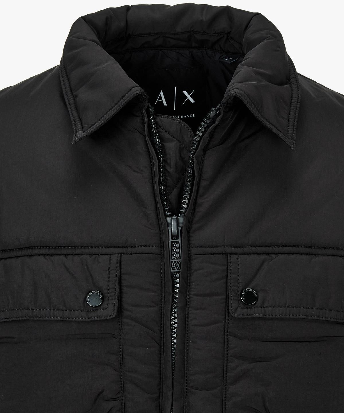 아르마니 익스체인지(ARMANI EXCHANGE) 남성 나일론 스퀘어 퀼팅 블루종 _블랙_A416110004