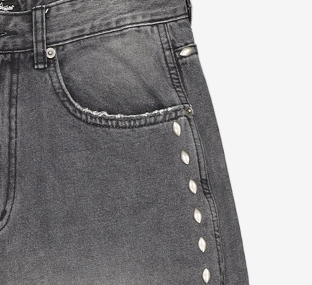 나이스고스트클럽(NICEGHOSTCLUB) STUD WIDE DENIM PANTS_BLACK(NG2ESUD112A) M