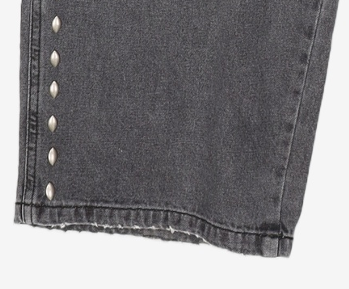 나이스고스트클럽(NICEGHOSTCLUB) STUD WIDE DENIM PANTS_BLACK(NG2ESUD112A) M