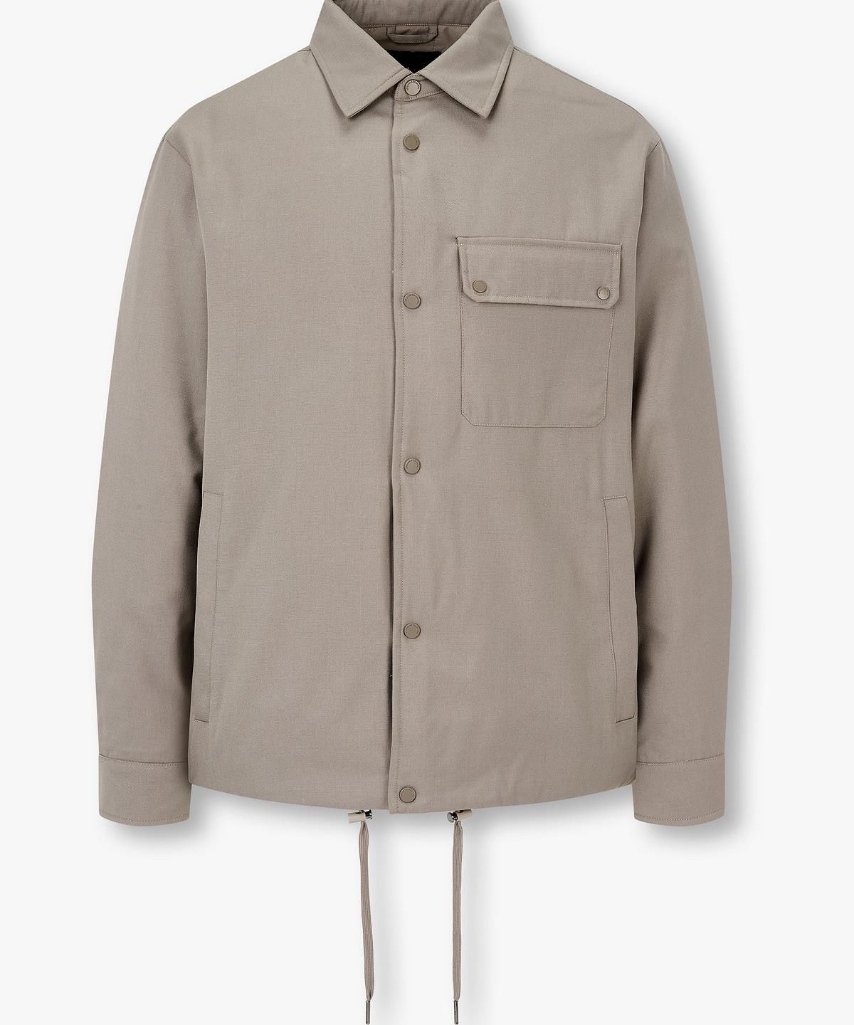 아르마니 익스체인지(ARMANI EXCHANGE) 남성 드로스트링 헴 셔츠 자켓 _토프_A416110006