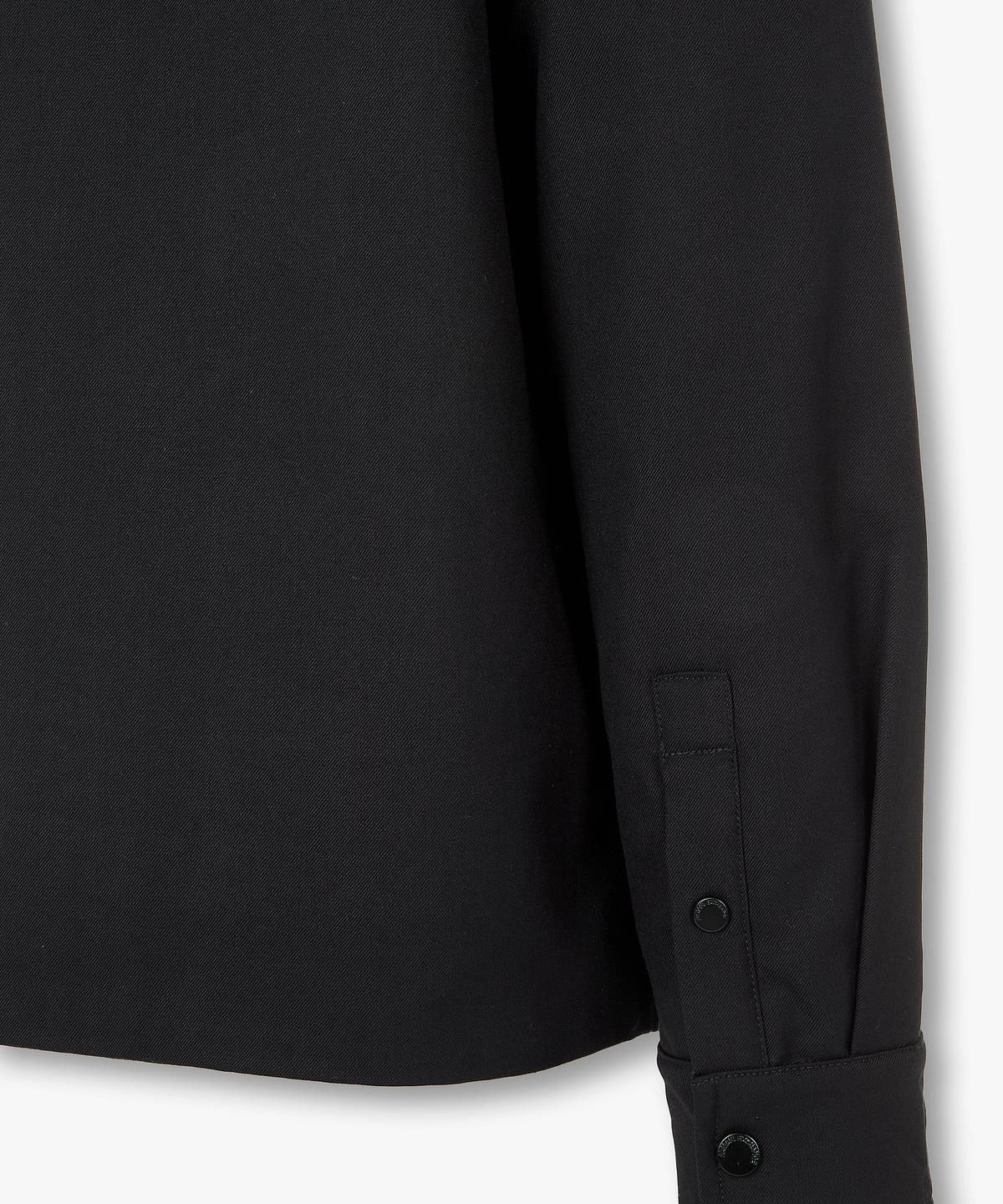 아르마니 익스체인지(ARMANI EXCHANGE) 남성 드로스트링 헴 셔츠 자켓 _블랙_A416110007