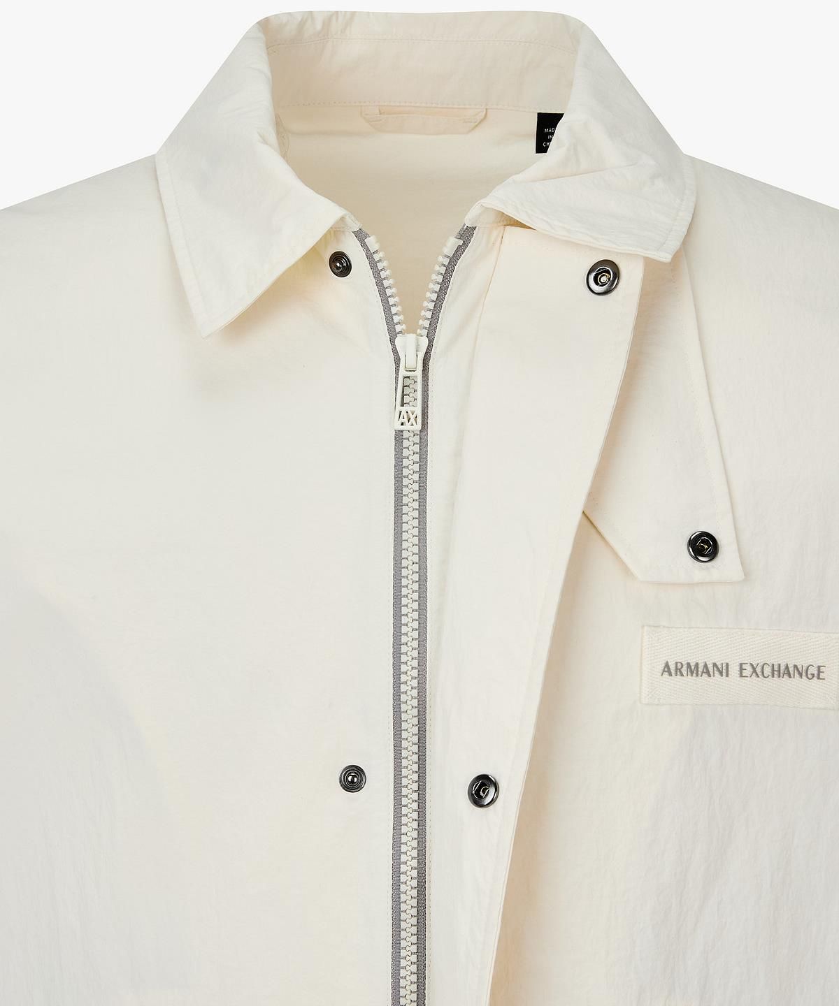 아르마니 익스체인지(ARMANI EXCHANGE) 남성 로고 패치 더블 클로저 자켓 _크림_A416110009