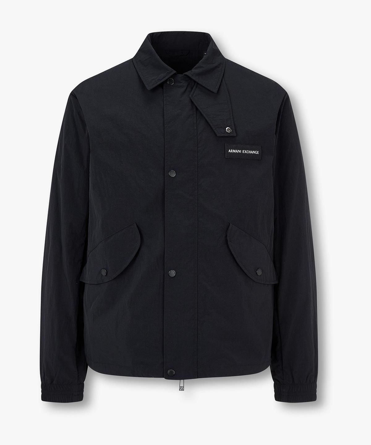 아르마니 익스체인지(ARMANI EXCHANGE) 남성 로고 패치 더블 클로저 자켓 _다크 네이비_A416110010