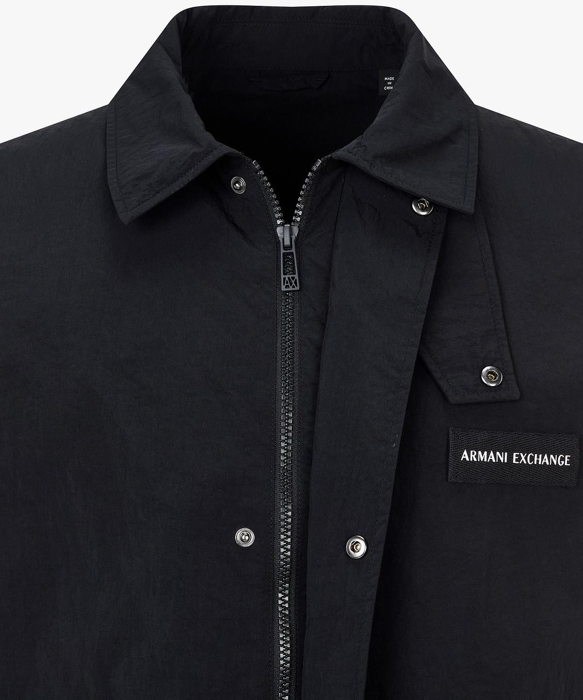 아르마니 익스체인지(ARMANI EXCHANGE) 남성 로고 패치 더블 클로저 자켓 _다크 네이비_A416110010