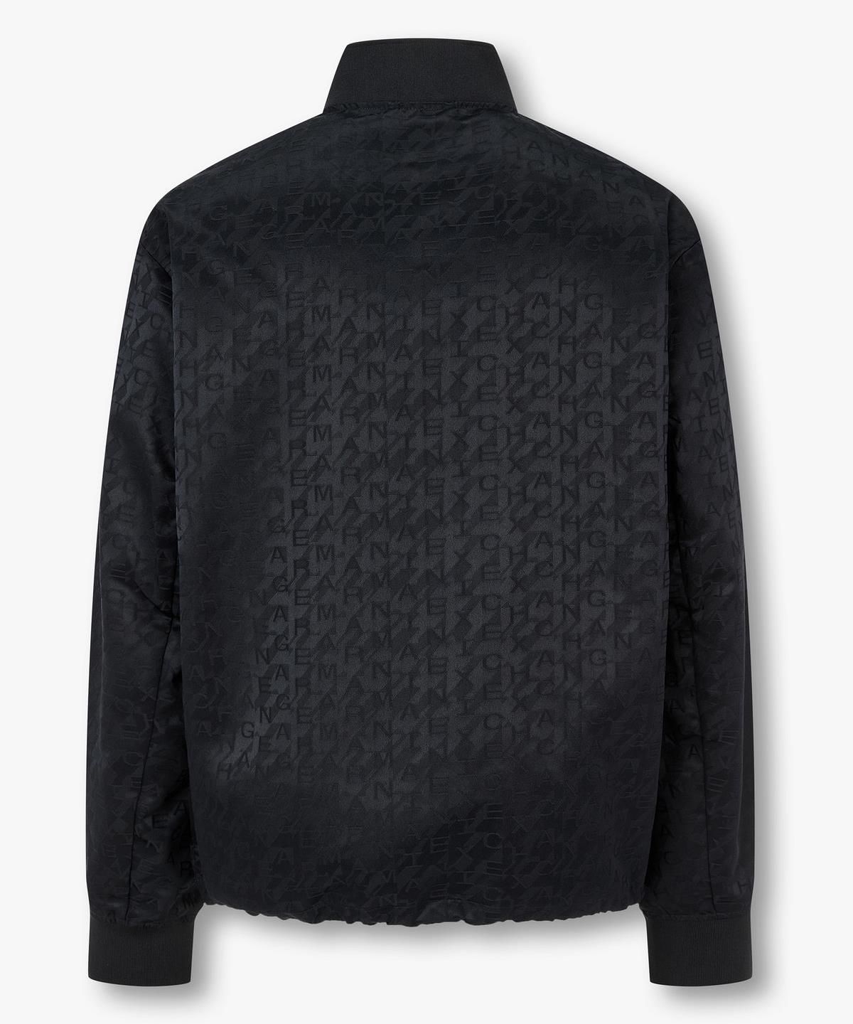아르마니 익스체인지(ARMANI EXCHANGE) 남성 로고 패턴 새틴 블루종 자켓 _다크 네이비_A416110011