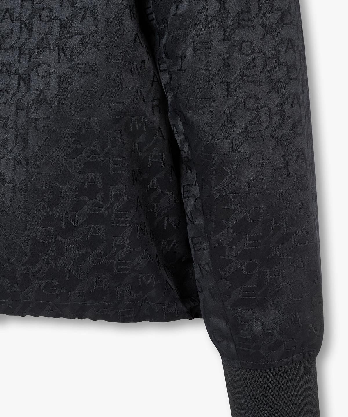 아르마니 익스체인지(ARMANI EXCHANGE) 남성 로고 패턴 새틴 블루종 자켓 _다크 네이비_A416110011