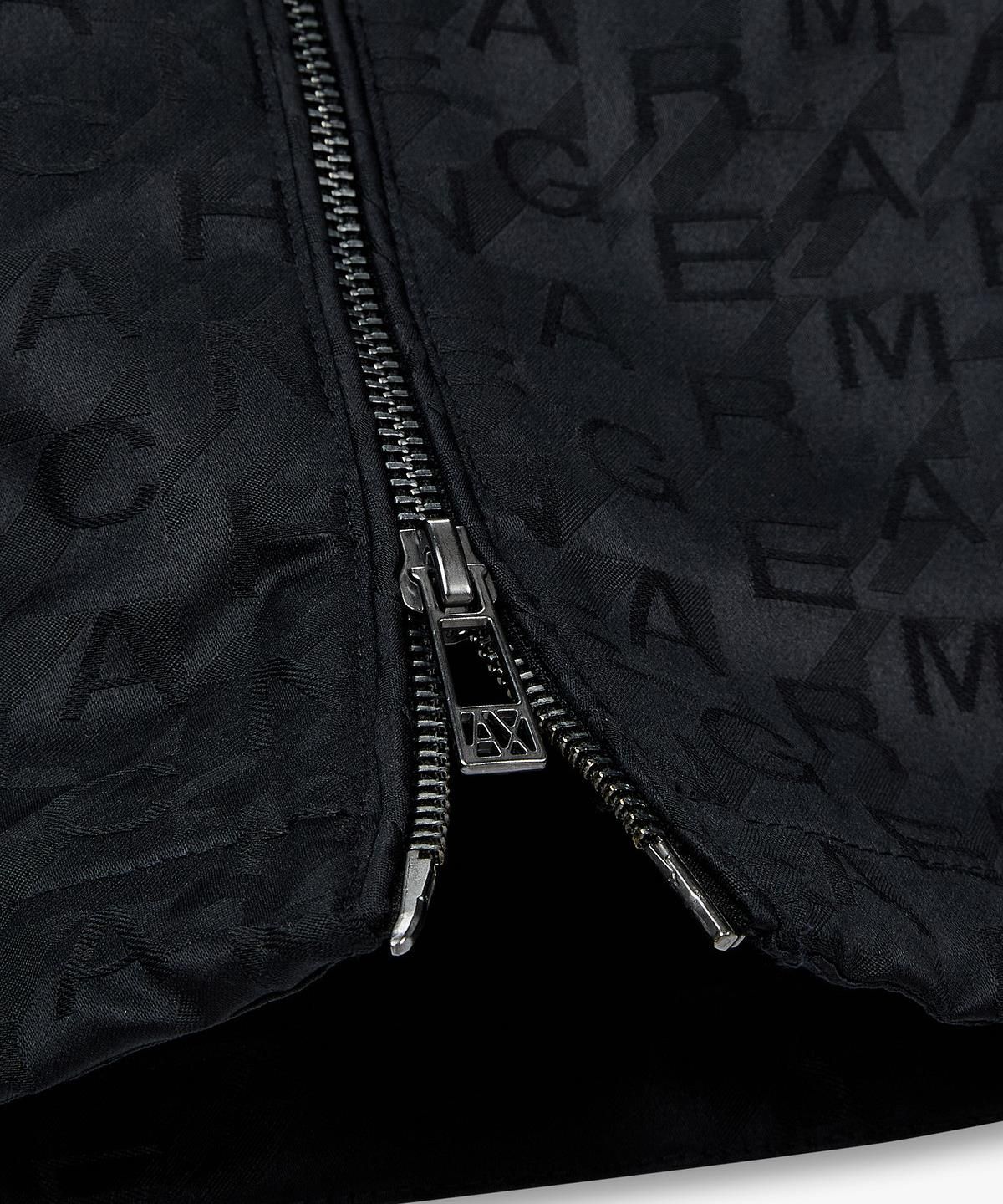 아르마니 익스체인지(ARMANI EXCHANGE) 남성 로고 패턴 새틴 블루종 자켓 _다크 네이비_A416110011