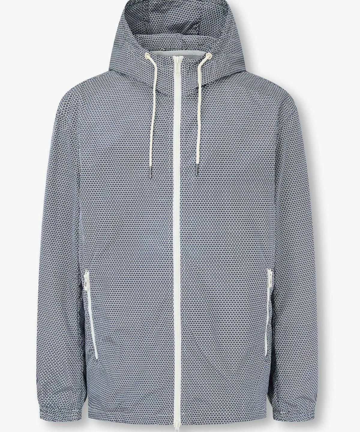 아르마니 익스체인지(ARMANI EXCHANGE) 남성 마이크로 로고 후디드 자켓 _블루_A416110014