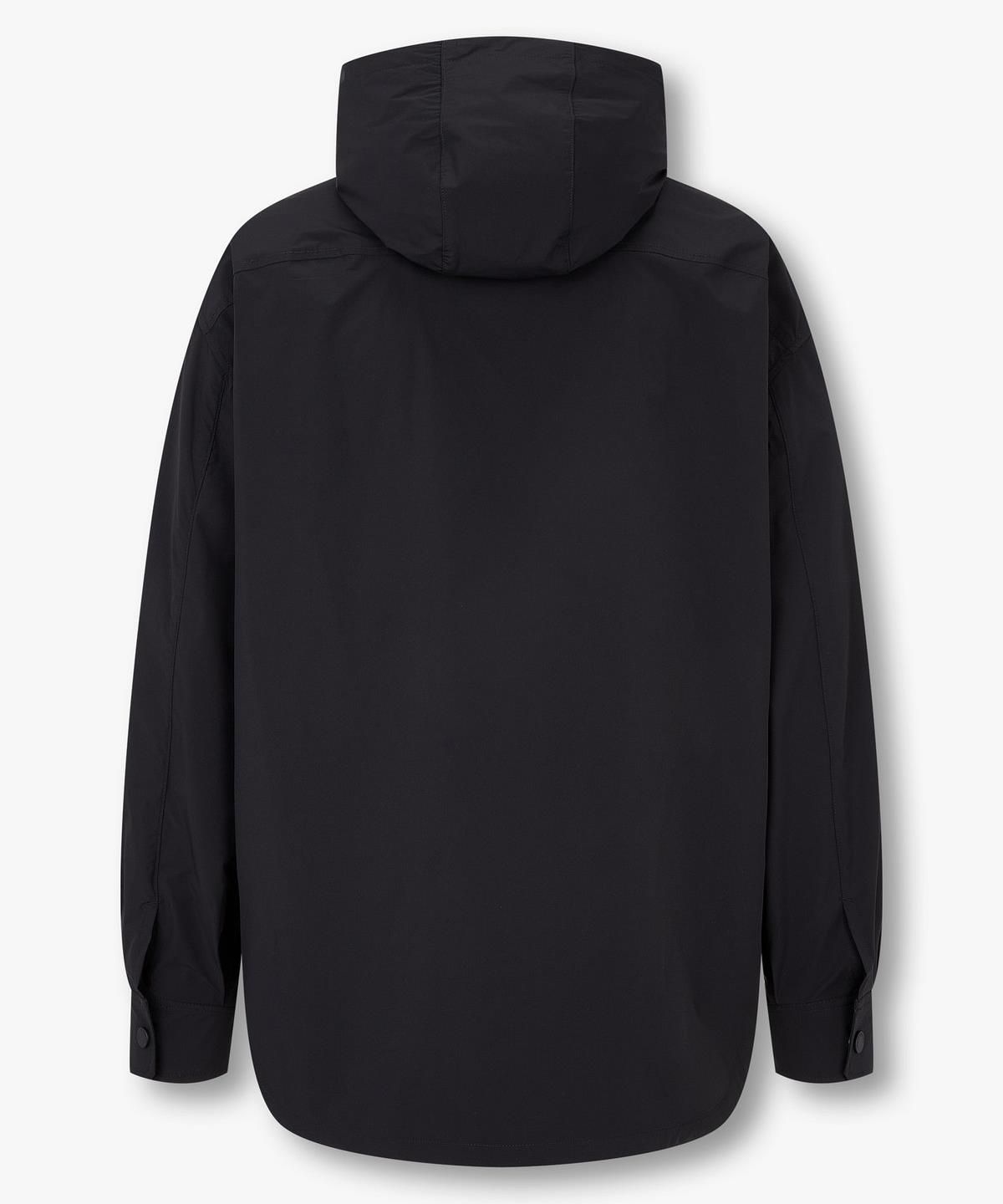 아르마니 익스체인지(ARMANI EXCHANGE) 남성 스트링 후드 플랩 포켓 자켓 _블랙_A415110014