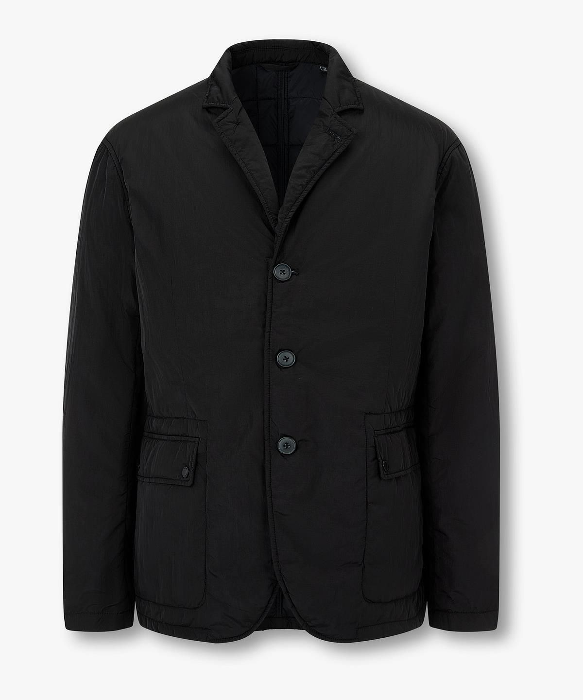 아르마니 익스체인지(ARMANI EXCHANGE) 남성 나일론 패디드 블레이저 _블랙_A416110001