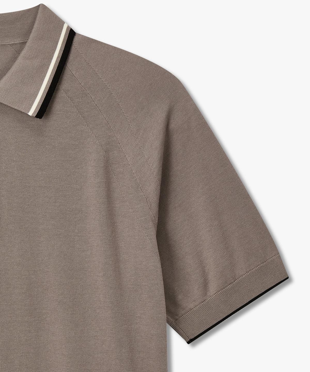 아르마니 익스체인지(ARMANI EXCHANGE) 남성 하프 지퍼 넥 폴로 니트 _토프_A416132001