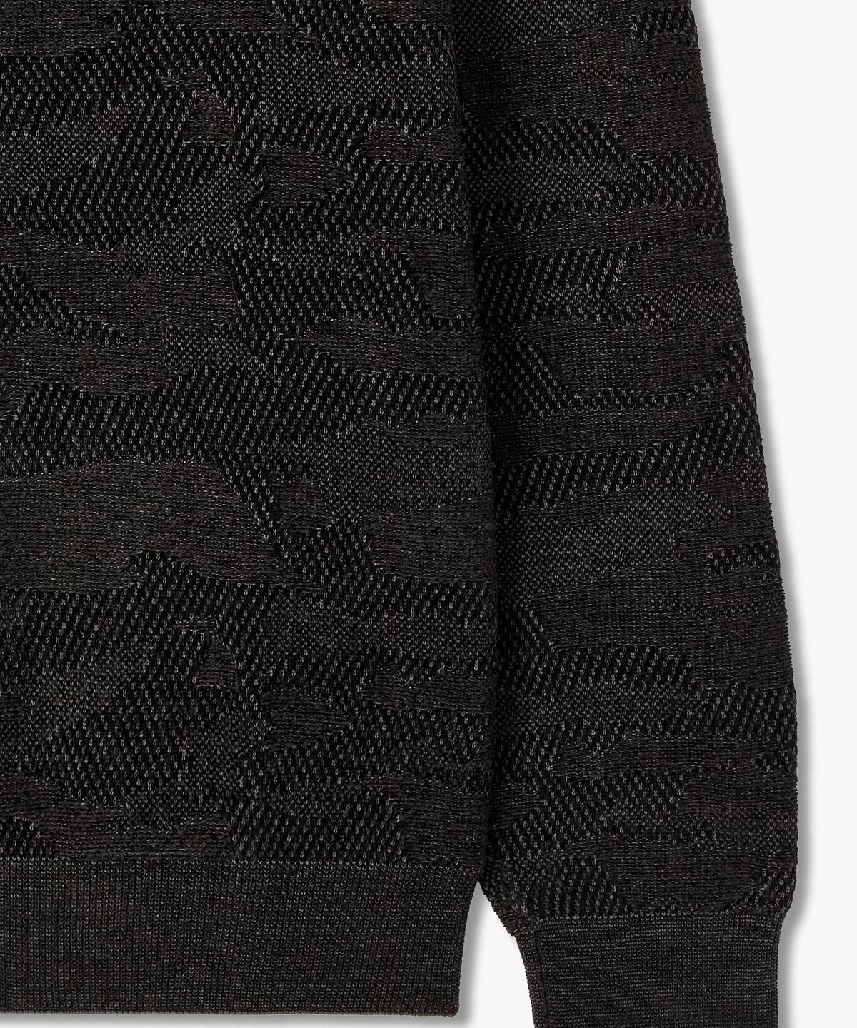 아르마니 익스체인지(ARMANI EXCHANGE) 남성 코튼 블렌드 니트 풀오버 _블랙_A416132007