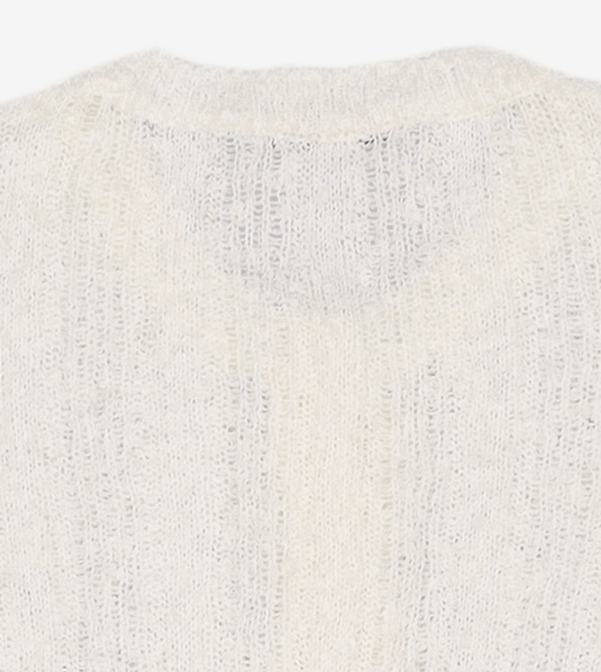 에트몽(ETMON) Tail Yarn Ribbed Knit Cardigan, Ivory F