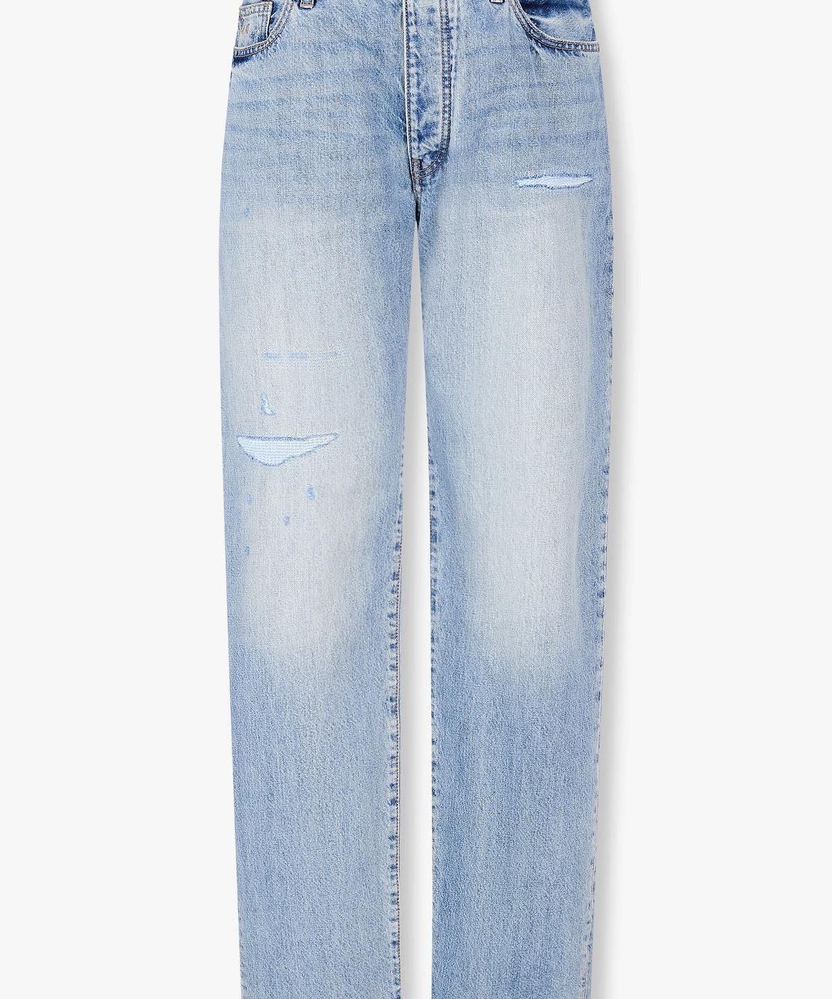 아르마니 익스체인지(ARMANI EXCHANGE) 남성 디스트로이드 디테일 데님 팬츠 _블루_A416140011