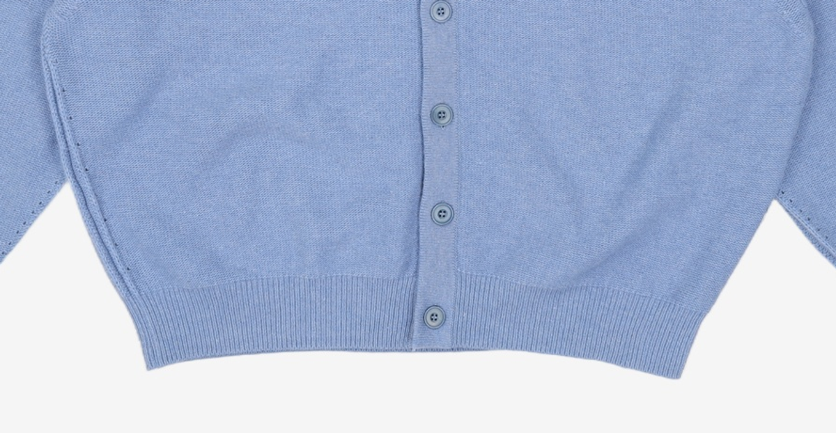 라그랑지(LAGRANGE) WOOL CASH COLLAR KNIT CARDIGAN BLUE L