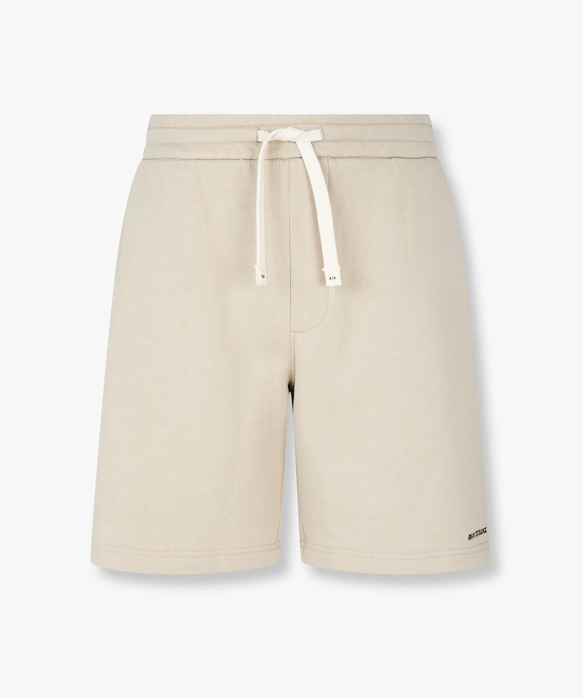 아르마니 익스체인지(ARMANI EXCHANGE) 남성 로고 자수 드로스트링 쇼츠 _베이지_A416142014