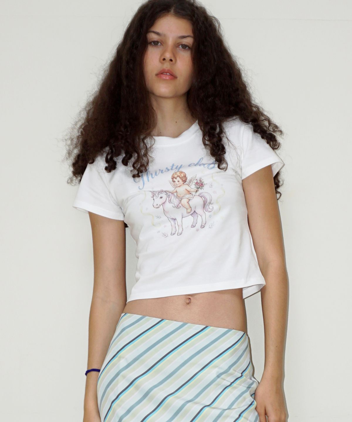 떨스티클럽(THIRSTYCLUB) Unicorn baby t shirt - White