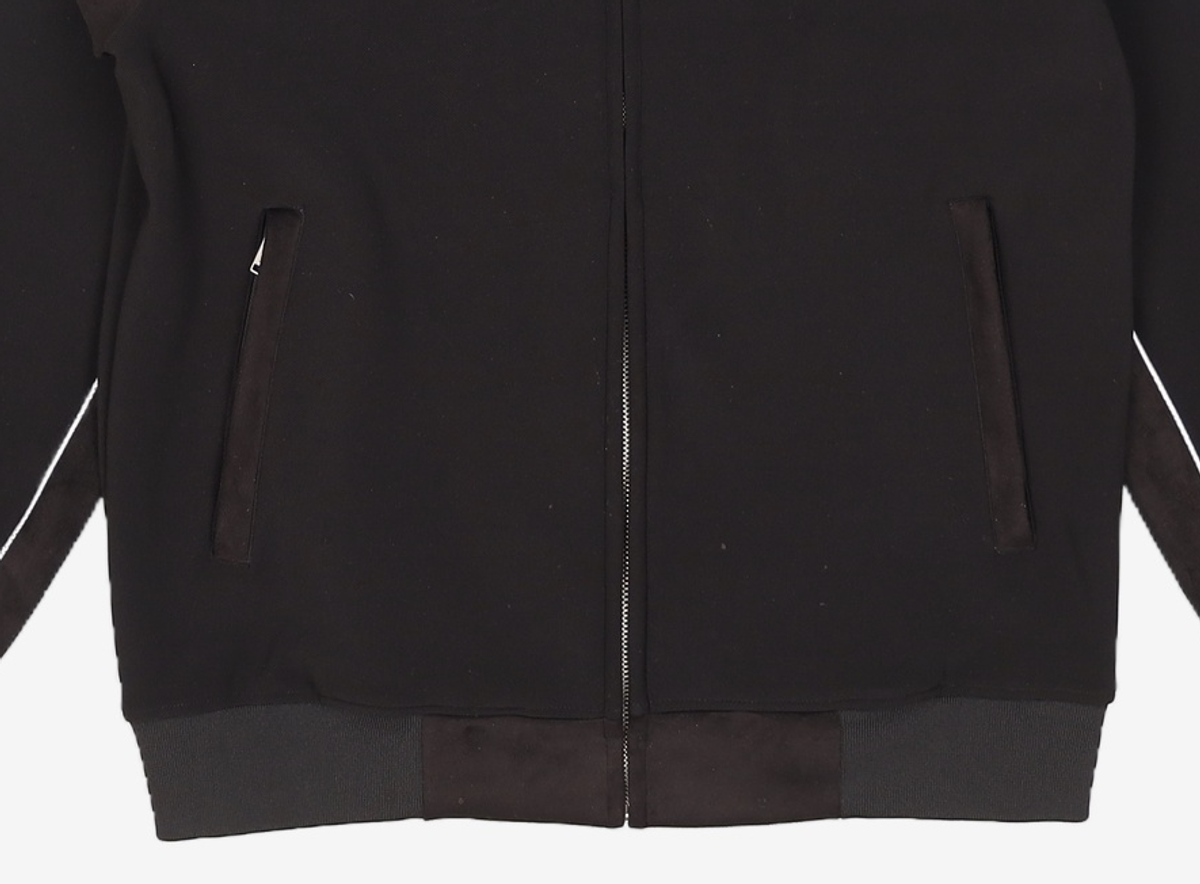 본투윈(BORN TO WIN) SUEDE SILVER LINE JERSEY JACKET [BLACK] M