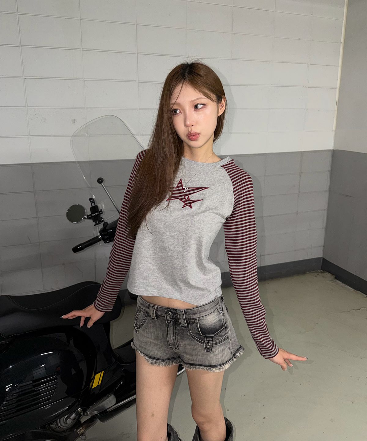 케이케이이이이(KKEEE) 드랍스타 나그랑 긴팔티(2color)