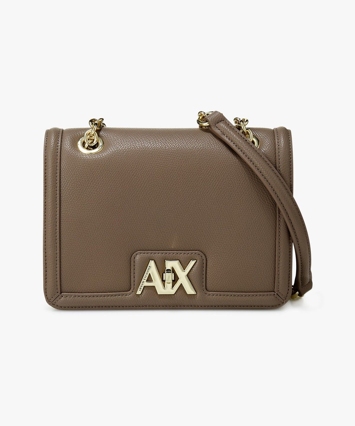 아르마니 익스체인지(ARMANI EXCHANGE) 여성 로고 클로저 그레이니 스몰 크로스바디백 _세피아_A424370504