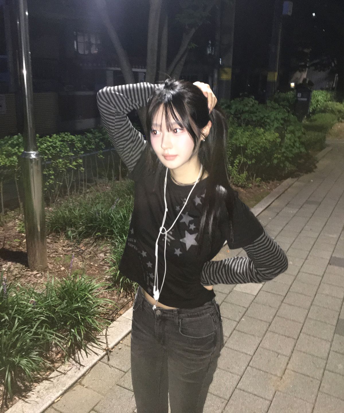 케이케이이이이(KKEEE) 문 러브 스타 레이어드 긴팔티(3color)