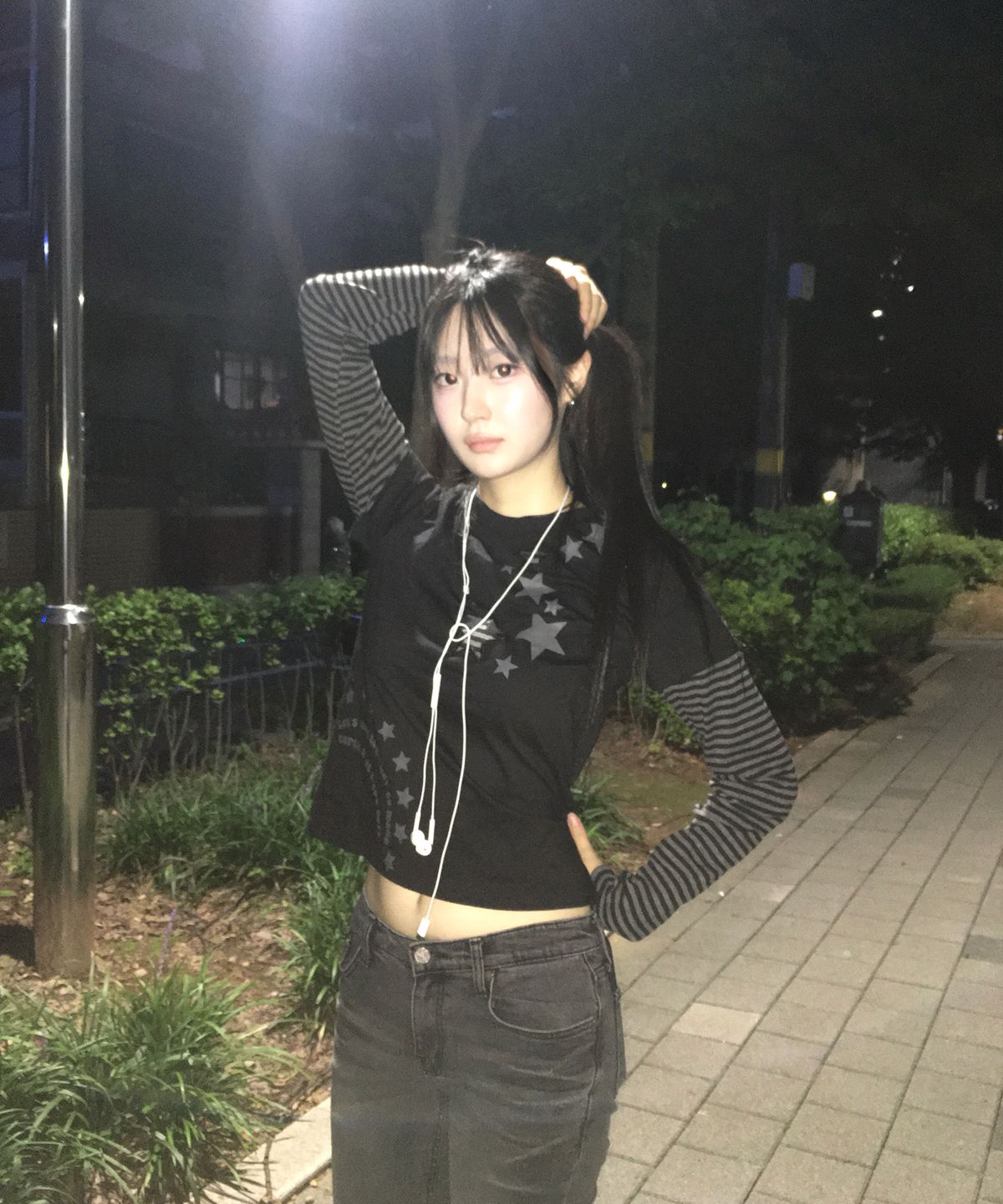 케이케이이이이(KKEEE) 문 러브 스타 레이어드 긴팔티(3color)