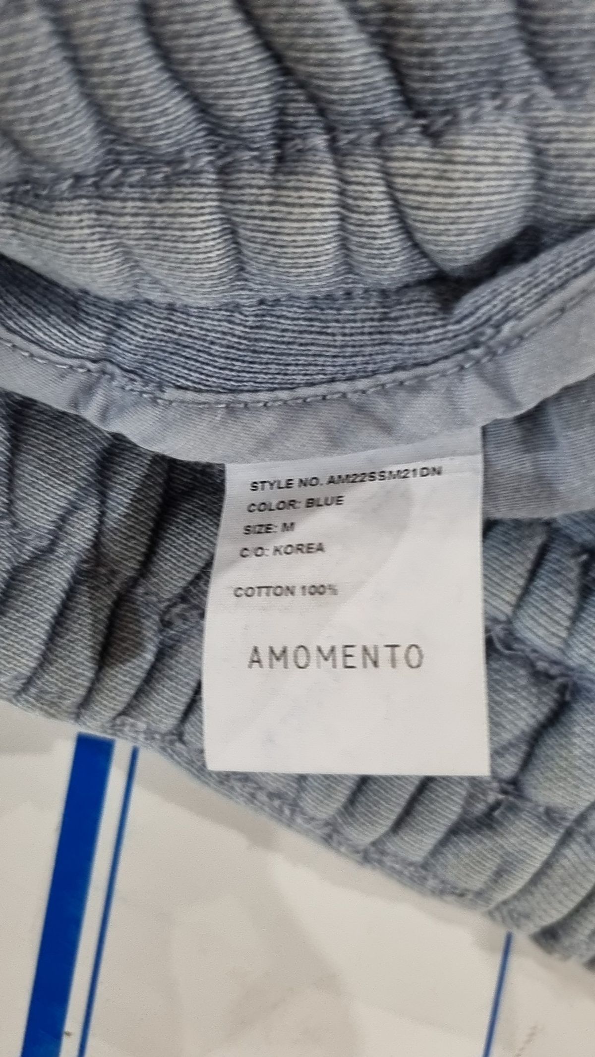 아모멘토(AMOMENTO) DRAWSTRING DENIM PANTS_BLUE M