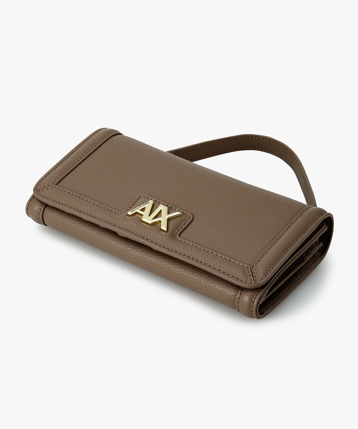 아르마니 익스체인지(ARMANI EXCHANGE) 여성 메탈 로고 그레이니 체인 월렛 _세피아_A424370503