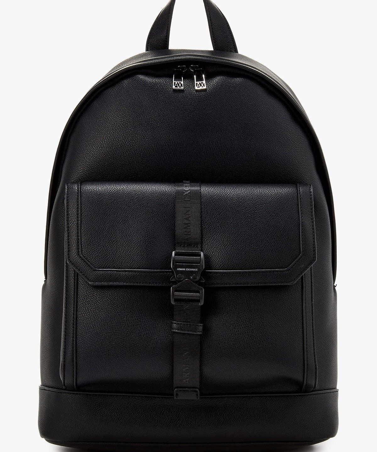 아르마니 익스체인지(ARMANI EXCHANGE) 남성 버클 포켓 라운드 백팩 _블랙_A416170003
