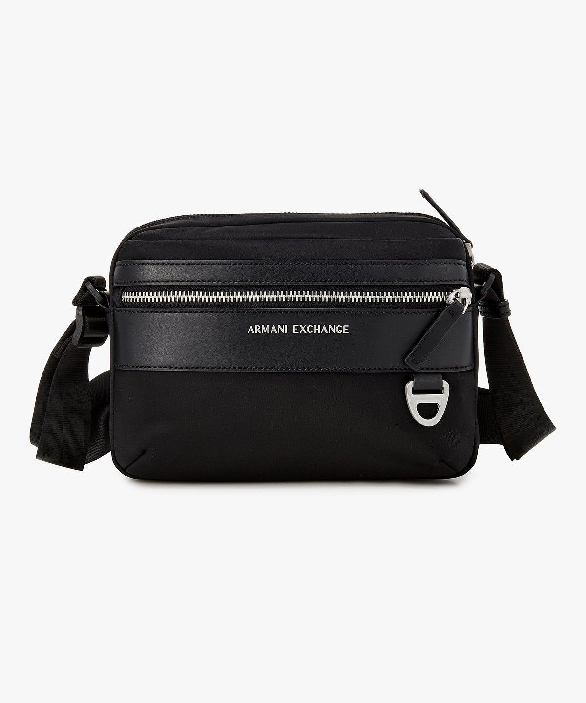 아르마니 익스체인지(ARMANI EXCHANGE) 남성 메탈 로고 나일론 크로스바디백 _블랙_A416170002