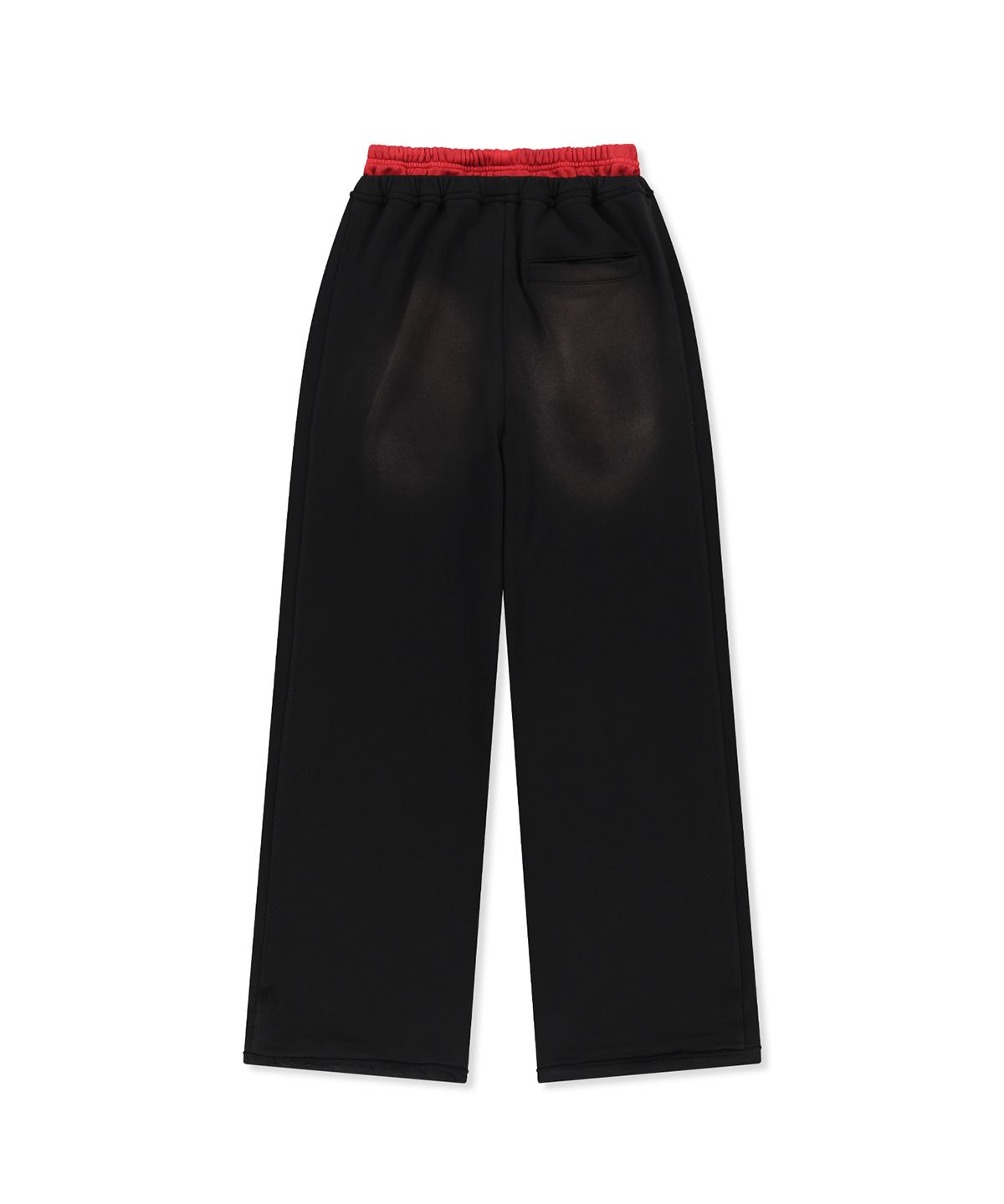 마뗑킴(MATIN KIM) VINTAGE WASHED COLOR CONTRAST SWEATPANTS IN BLACK