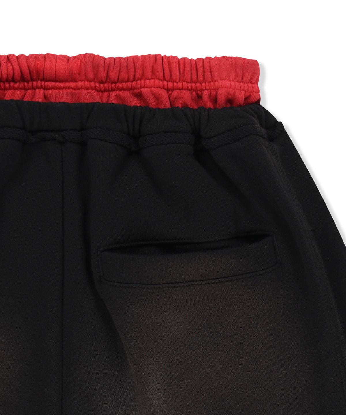 마뗑킴(MATIN KIM) VINTAGE WASHED COLOR CONTRAST SWEATPANTS IN BLACK