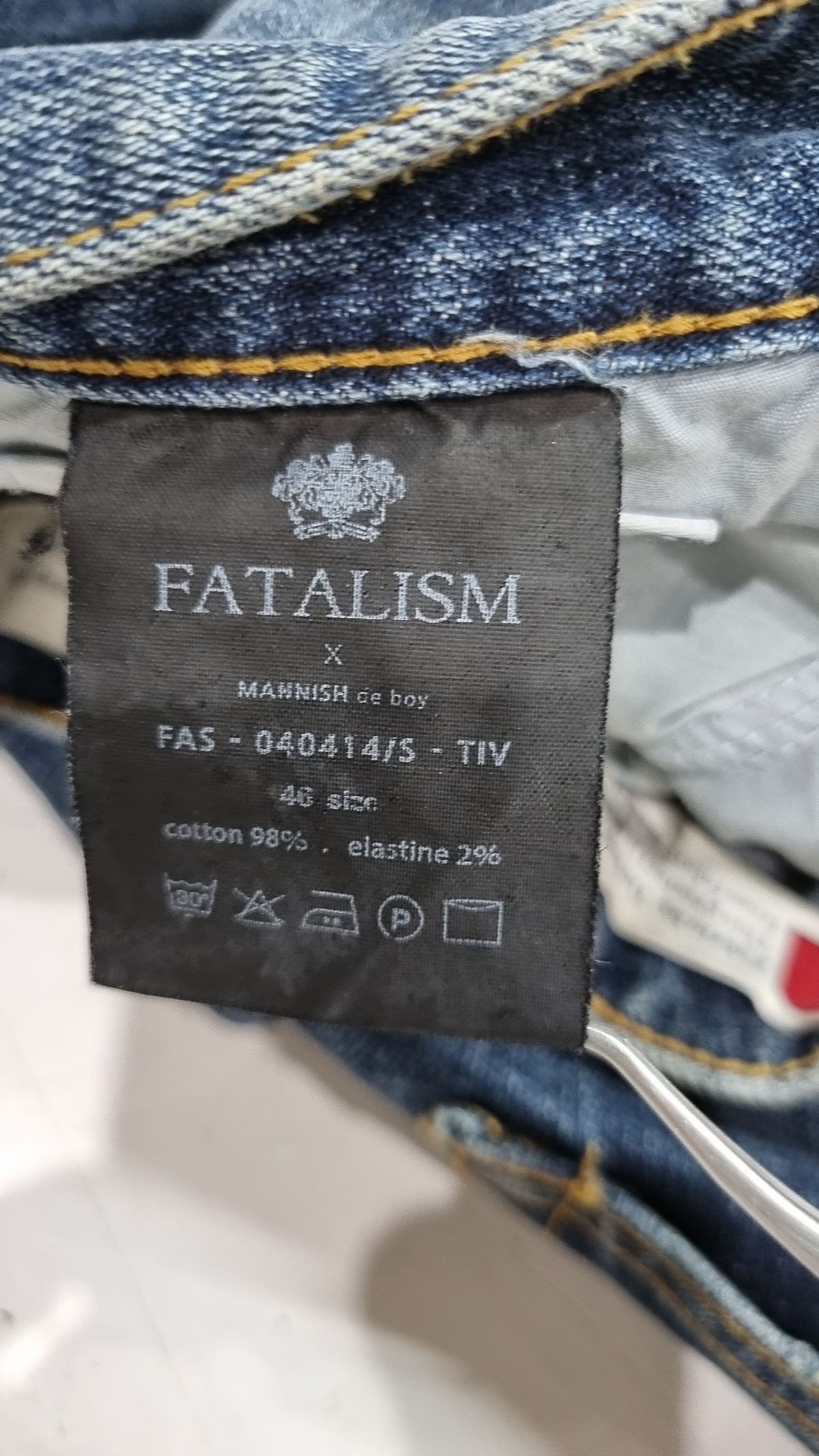 페이탈리즘(FATALISM) 청/데님 팬츠 46