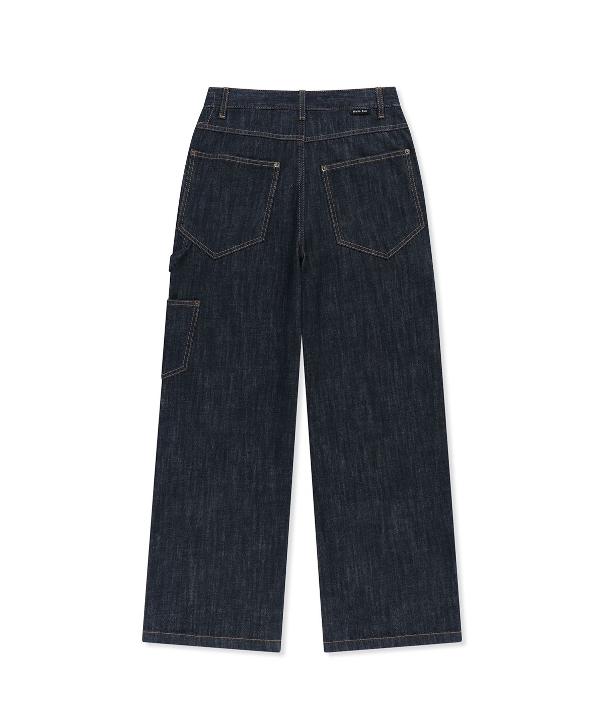 마뗑킴(MATIN KIM) PANEL STITCH DENIM PANTS IN DARK NAVY