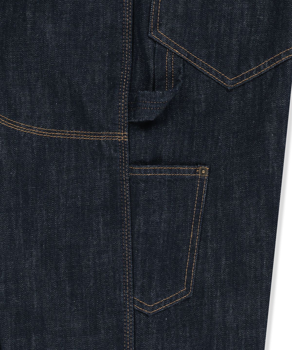 마뗑킴(MATIN KIM) PANEL STITCH DENIM PANTS IN DARK NAVY
