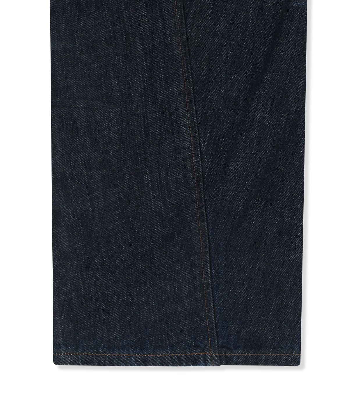 마뗑킴(MATIN KIM) TWISTED VOLUME COATED DENIM PANTS IN DARK NAVY