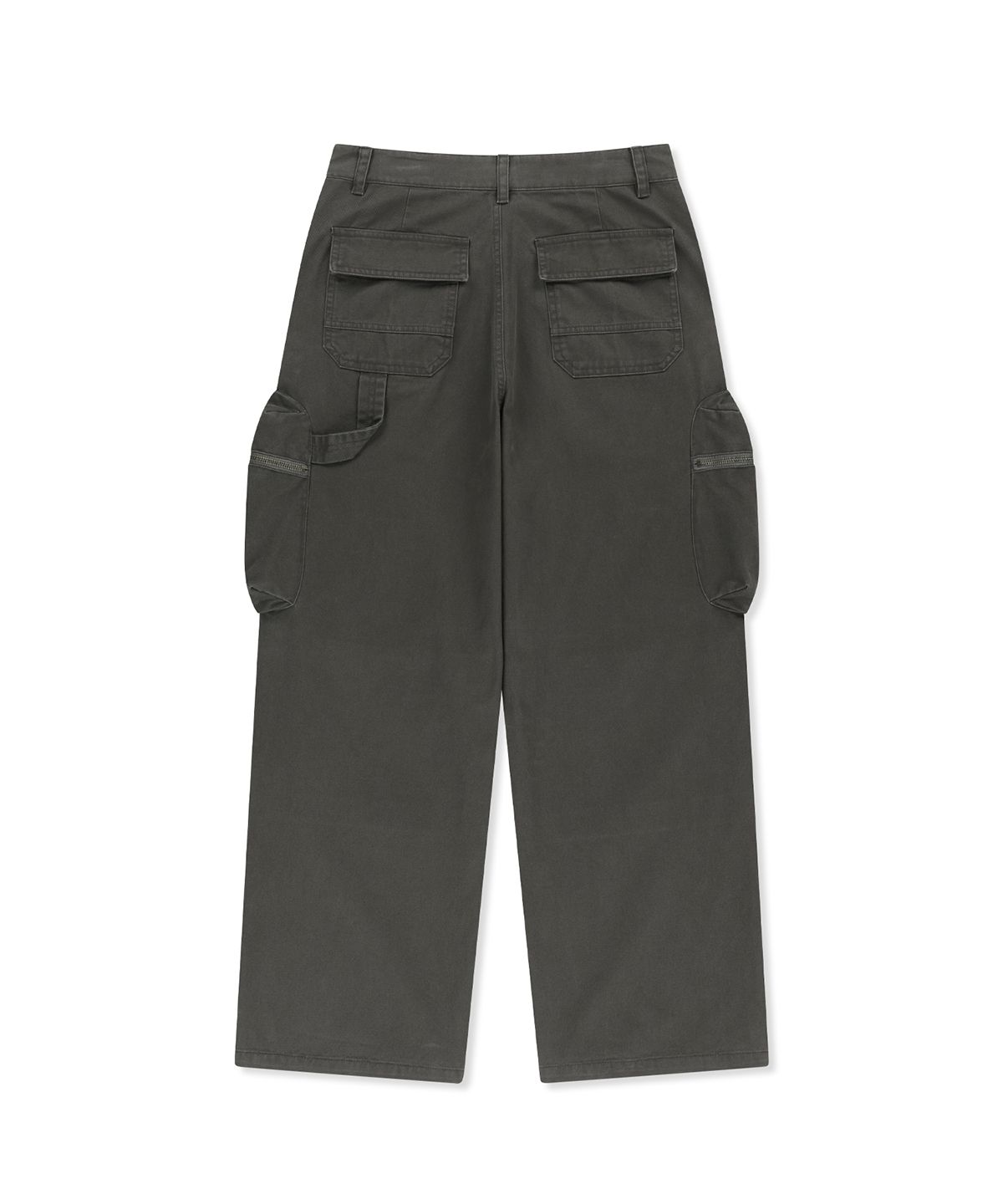마뗑킴(MATIN KIM) VOLUME TUCK CARGO PANTS IN CHARCOAL