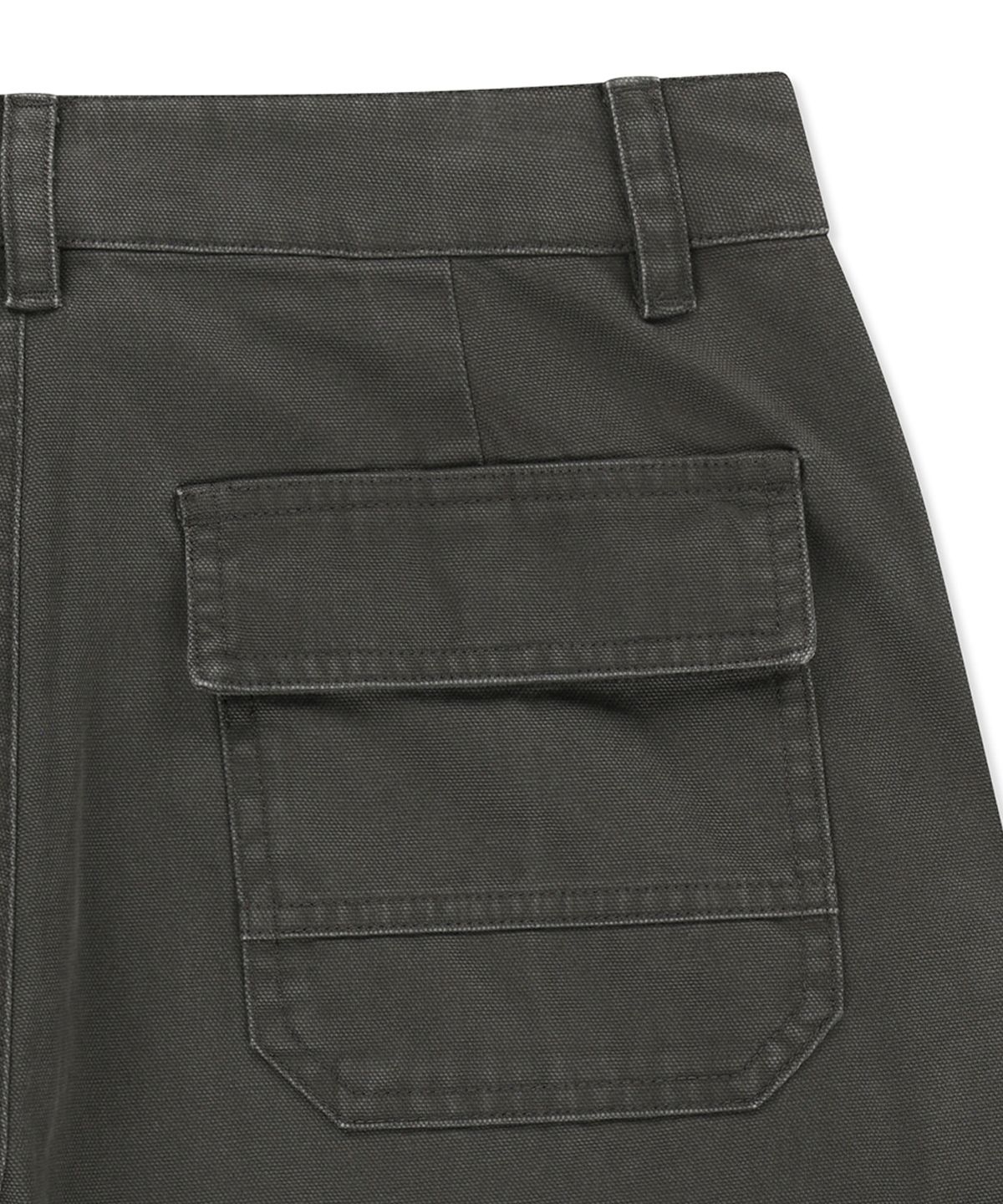 마뗑킴(MATIN KIM) VOLUME TUCK CARGO PANTS IN CHARCOAL