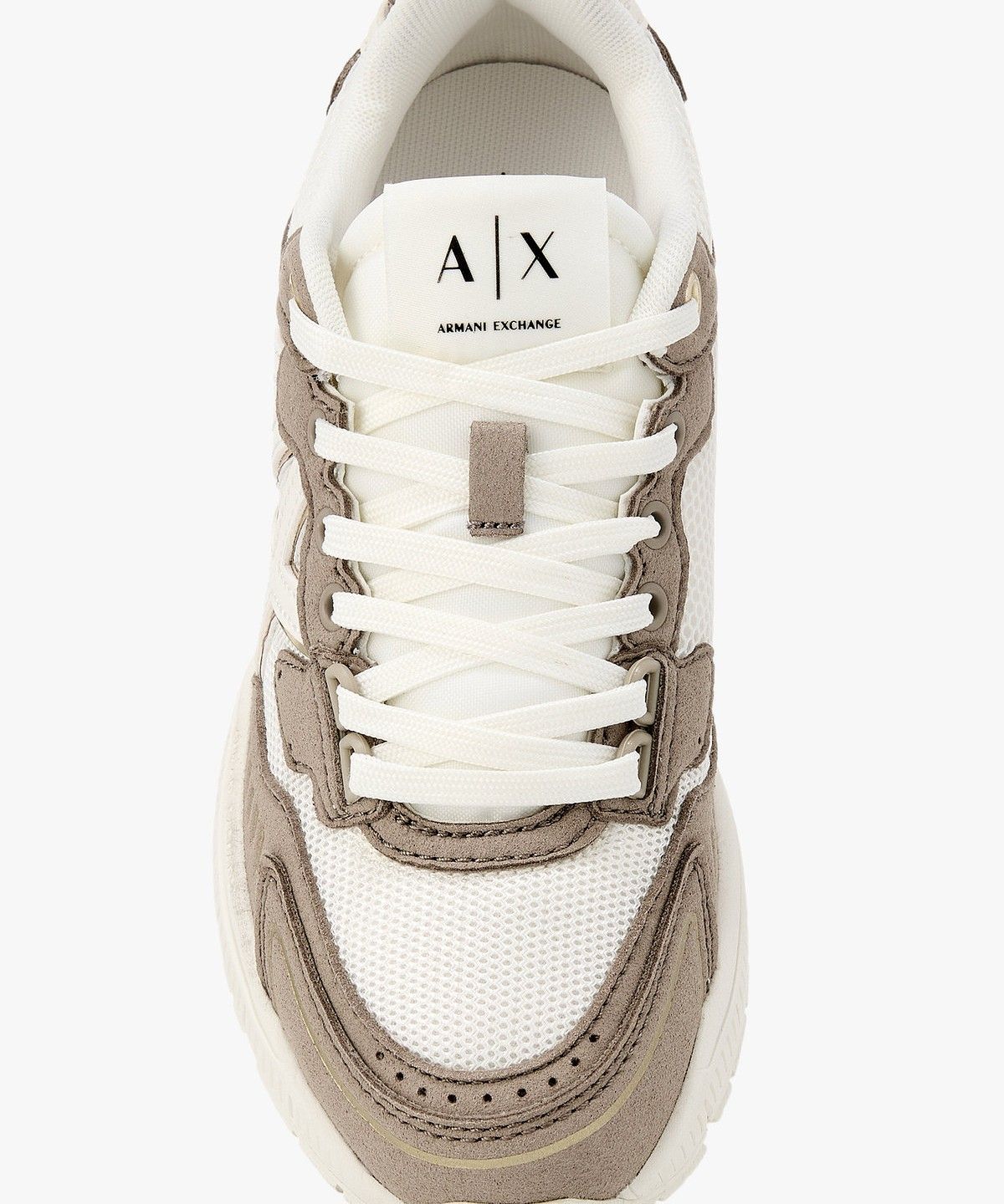 아르마니 익스체인지(ARMANI EXCHANGE) 여성 메쉬 패널 청키 스니커즈 _다크 베이지_A426175503