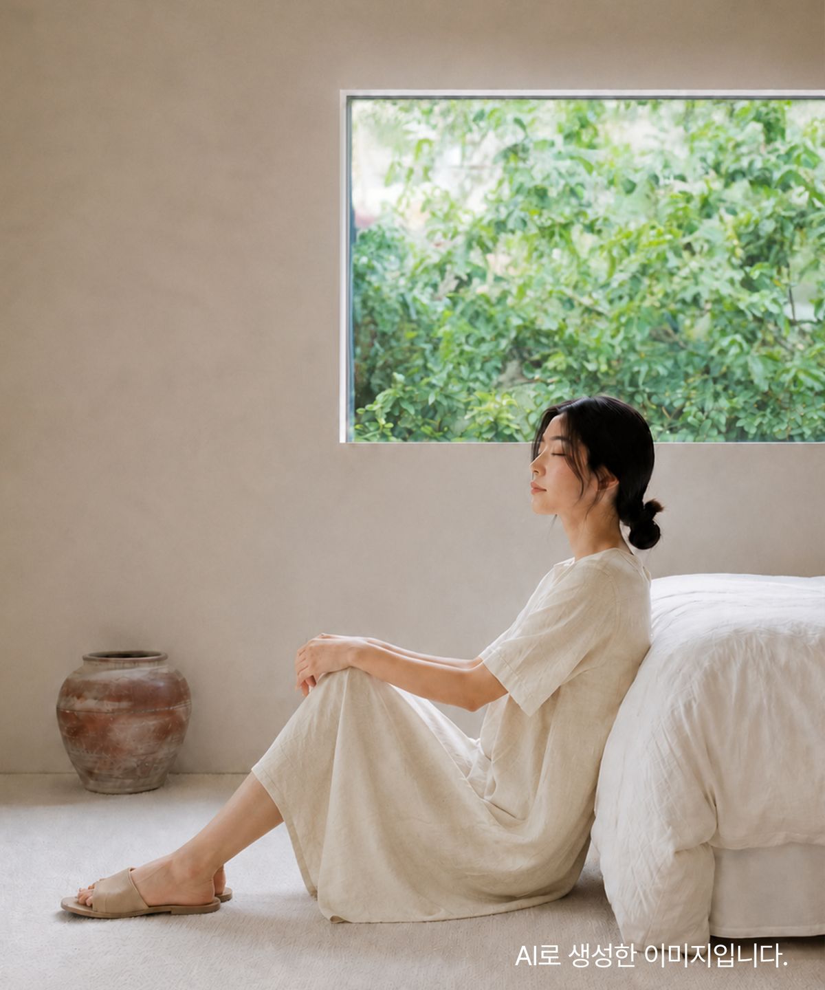 인휴(INHUE) 산천 린넨코튼 원피스