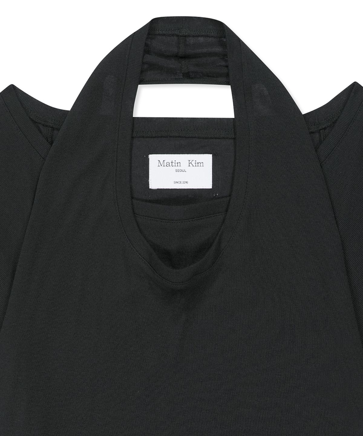 마뗑킴(MATIN KIM) TWO WAY LAYERED JERSEY DRESS IN BLACK