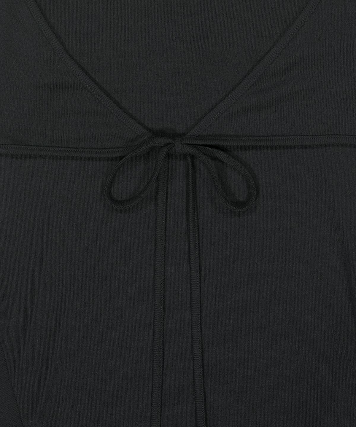 마뗑킴(MATIN KIM) TWO WAY LAYERED JERSEY DRESS IN BLACK