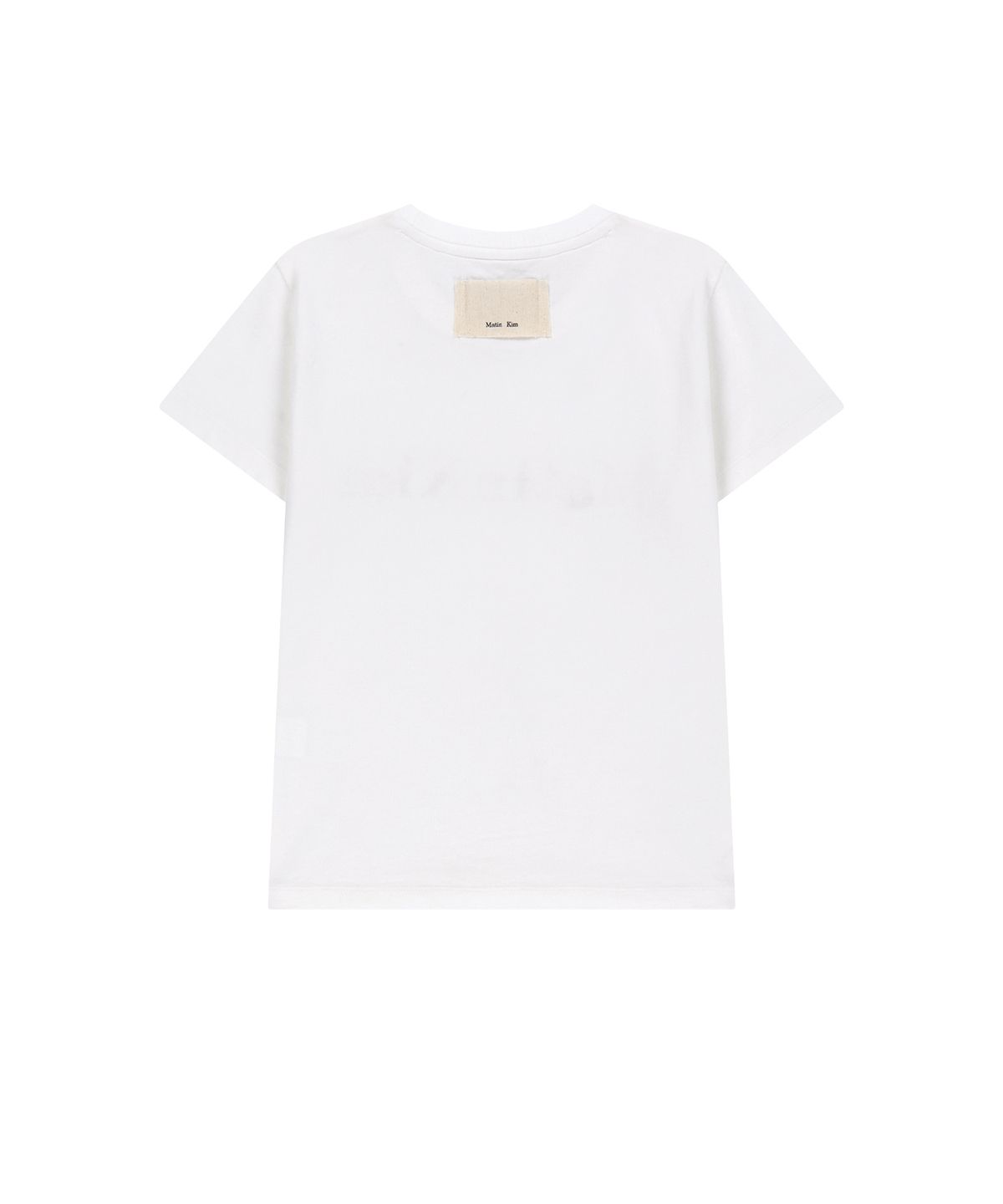 마뗑킴(MATIN KIM) APPLIQUE LOGO SLIM TOP IN WHITE