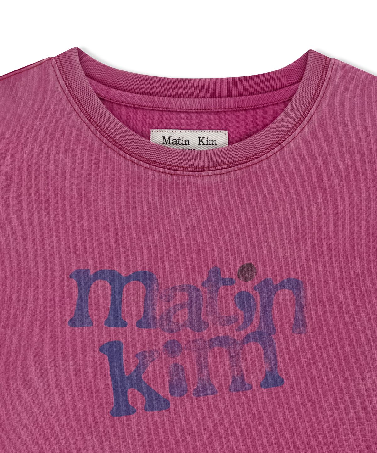 마뗑킴(MATIN KIM) ROUND LOGO GRAFFITI SLIM TOP IN PINK