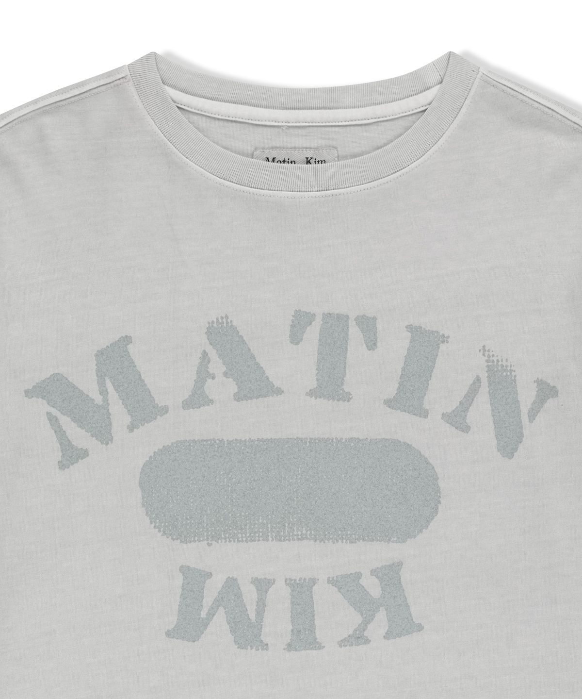 마뗑킴(MATIN KIM) VINTAGE WAHSHED OVERFIT TOP IN LIGHT GREY