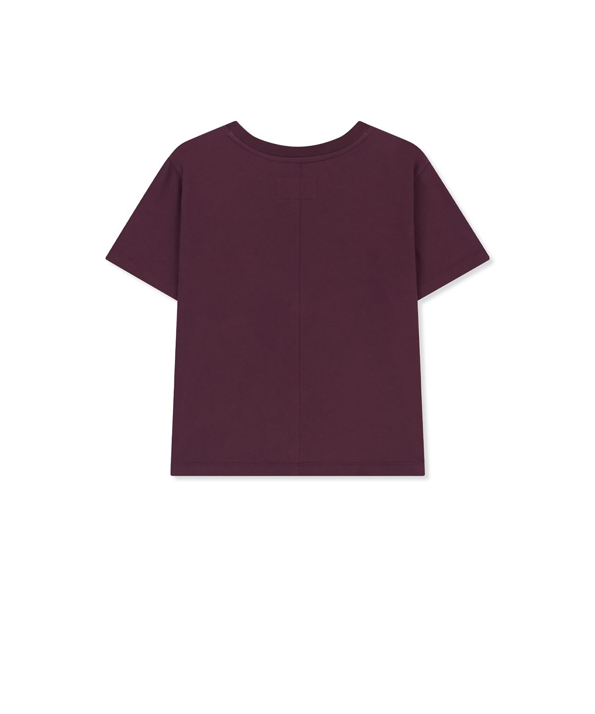 마뗑킴(MATIN KIM) DIAGONAL CUT LOGO CROP TOP IN PURPLE