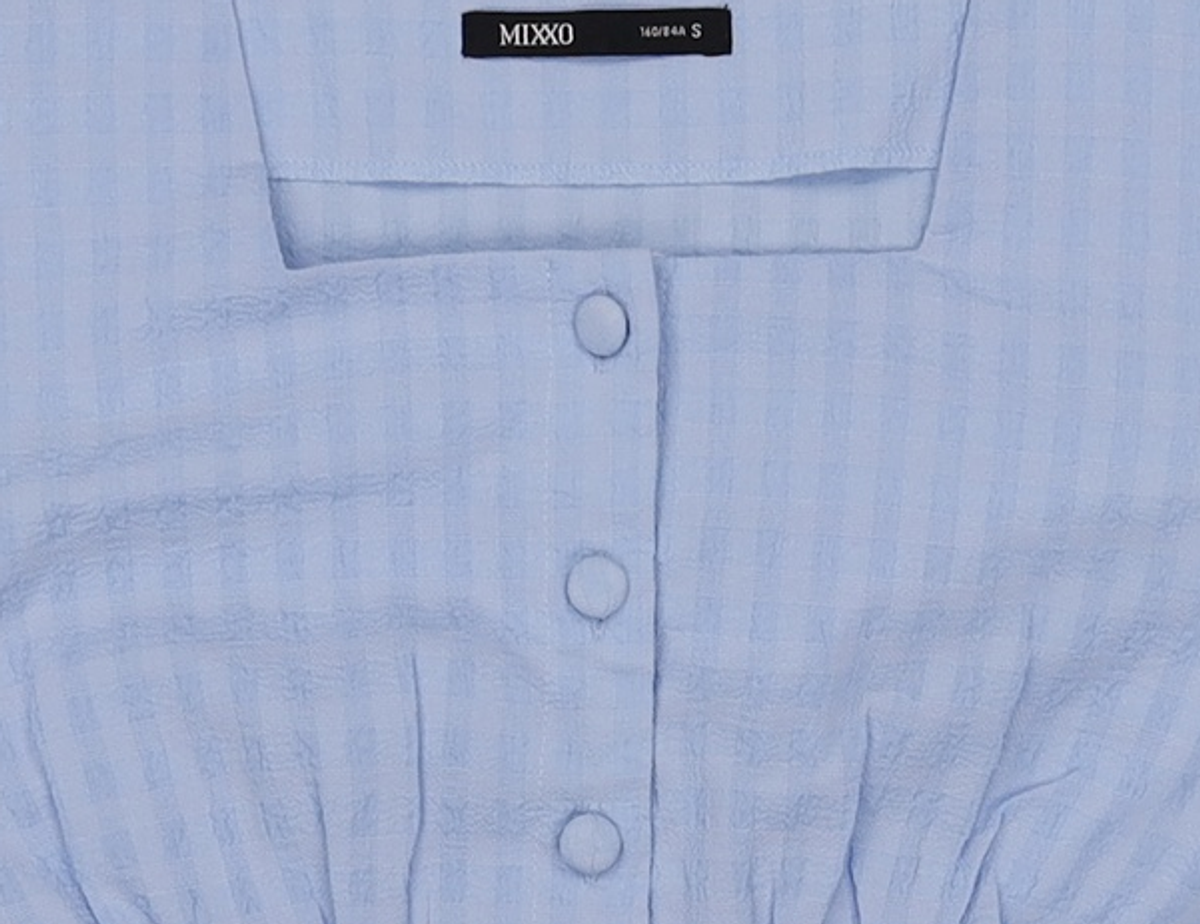 미쏘(MIXXO) [리오더]BLC423G 리오더 스퀘어넥 크롭 블라우스 MIWBWC52QG S