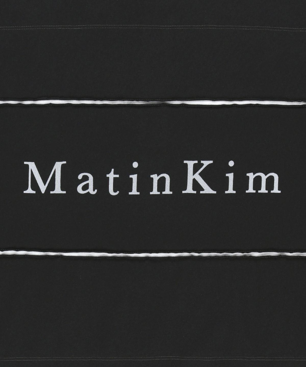 마뗑킴(MATIN KIM) CUT OUT BLOCK COLLAR TOP FOR MEN IN BLACK